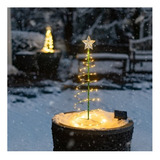 Luz Decorativa De Árbol De Navidad Led Solar 2pcs