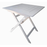 Mesa Plegable Madera 75x75 Sellador Y Laca En Blanco