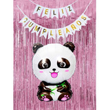 Combo Fiesta Cumpleaños Globos Temática Panda Animal Selva