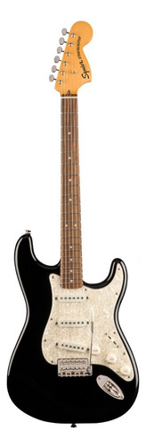 Guitarra Eléctrica Squier By Fender Classic Vibe '70s Stratocaster De Arce Black Brillante Con Diapasón De Laurel Indio