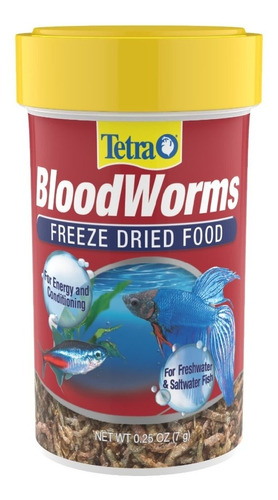 Tetra Bloodworms Alimento 7gr Larvas De Mosquito Peces 