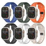 6 Correas De Silicona Para Apple Watch Iwatch Ultra 9 8 7 Se