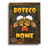 Quadro Decorativo Bar Boteco Churrasco Personalizado 47x37cm