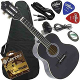 Kit Cavaquinho Canhoto Eletroacústico Cs14 Bk Giannini Ofert