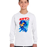 Polera Manga Larga Para Niños Diseño Funko Megaman