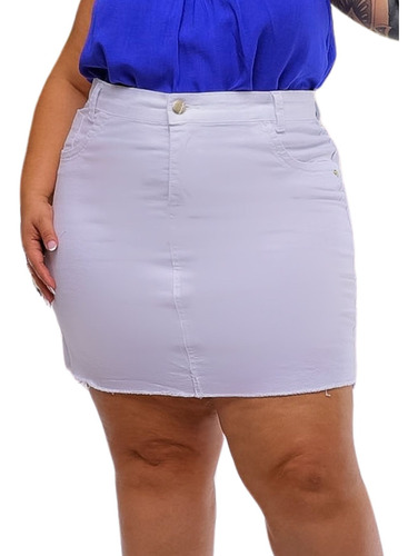 Saia Jeans Plus Size Tamanhos Grandes 