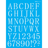 Stencil Alfabeto Reto Maiusculo 15x20 Opa 2495