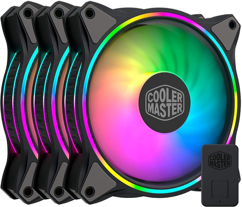 Fan Cooler Master Ventiladores Argb X3 Mf120 Halo Aro Rgb