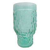 Vaso De Vidrio Color Verde Labrado Vintage Bodegon 250ml Color Verde Lima