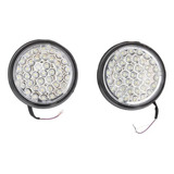 Juego Faros Opticas Redondo Universal Camion 120mm Led