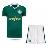 Conjunto Infantil Palmeiras Camisa + Short 2024 Envio Em 24h