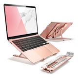 Soporte Para Laptop Y Tablet Ajustable De Auminio Rose Gold