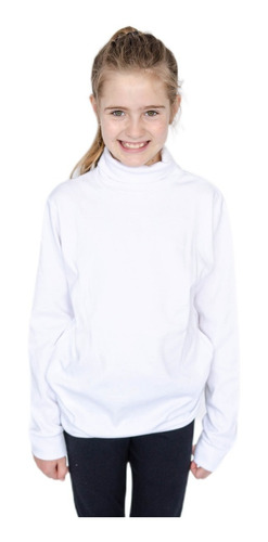 Polera Blanca Colegial Ely      /    Juvenil  Talle 2 Al 20 