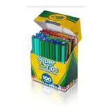 Caja De 100 Marcadores Super Tips Crayola Colores Surtidos 