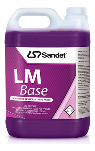Lm Base Sandet Limpa Alumínio, Baú, Chassi Sandet 5 Litros