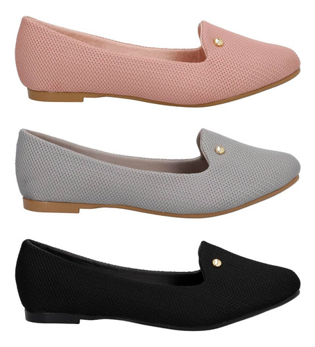 Zapato 3 Pares Flats Dama Cosmo Paris 203 Casual 3pack 23/26