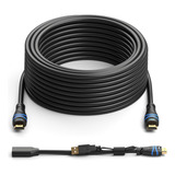 Bluerigger Inwall Cable Hdmi De Alta Velocidad Con Repetidor