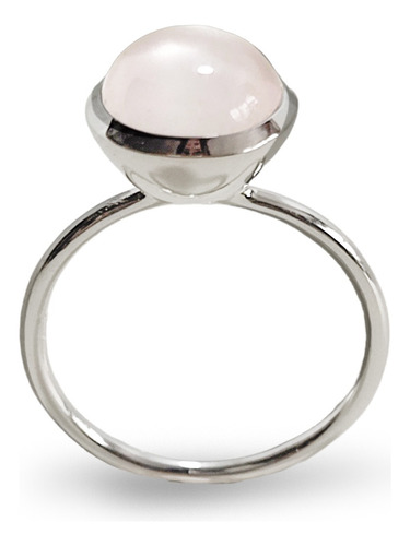 Anillo Shakti Cuarzo Rosa Plata Fina 925