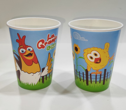 Vasos Polipapel Con Personajes X8 U -  Feliz Cumpleaños