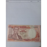 Billete Colombiano Antiguo De Coleccion 100 Pesos Oro