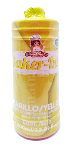 Tinta Comestible Para Impresora Baker Ink Amarillo 1 Lt.