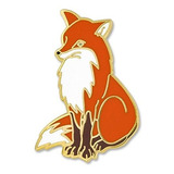 Pinmart Vixen Ártico Red Fox Animal Esmalte Pin De La Solapa