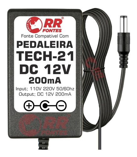 Fonte 12v Pra Pedal Pedaleira Tech 21 Fly Rig 5 Sansamp Fl5 