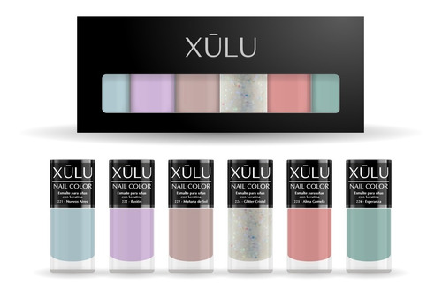 Esmalte De Uñas Con Keratina Pack X6 Xúlu Nail Color Z800