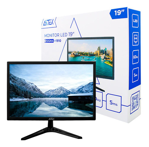 Monitor Pc Led Fhd Tela 19 Polegadas 60hz Entrada Hdmi Vga