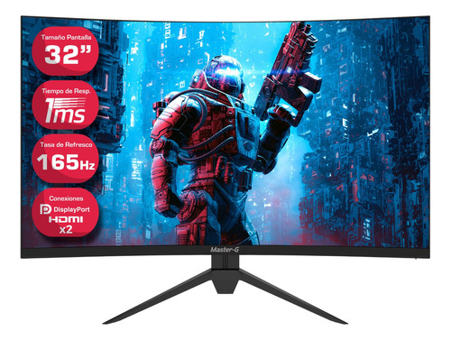 Monitor Gamer Curvo Led 32 Full Hd 165hz 1ms Master-g Color Negro