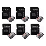 6 Uni. Sandisk Micro Sd 64gb Para Smartphone Tablet E Câmera