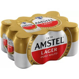 Cerveja Lager Premium Puro Malte Amstel Lata 350ml 12 Unid