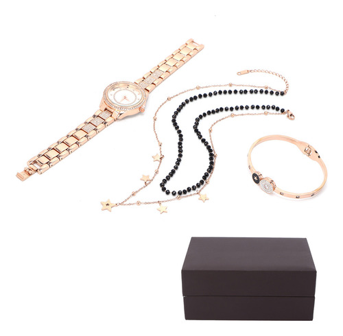 Conjunto De Joyas Para Mujer Reloj Pulsera Collar