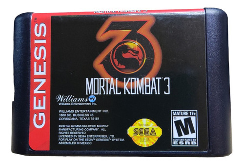 Juego Nortal Kombat 3 Para Sega Genesis