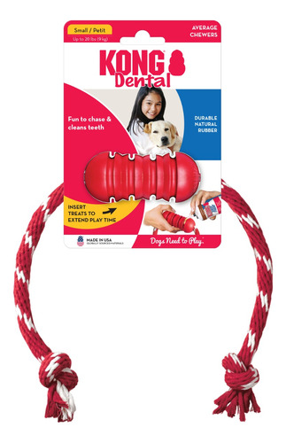 Kong Juguete Dental With Rope Para Mascotas Talla S