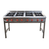 Anafe, Ticgas, 8 Platos, Inox (quemador 180mm), Gas Natural