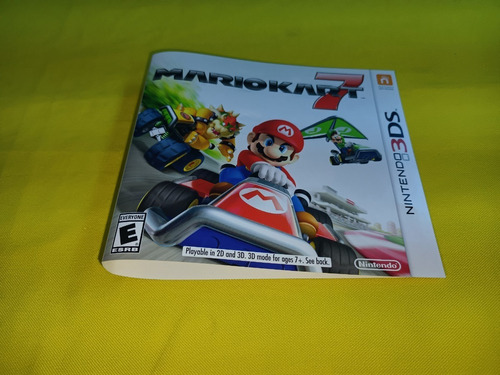 Portada Original Mario Kart 7 Nintendo 3ds