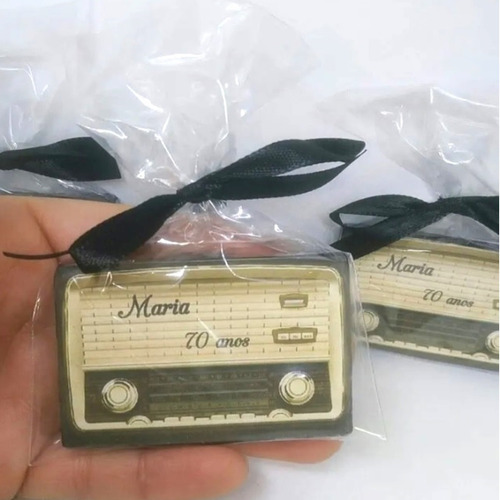 Lembrancinha Anos 60 - 50 Sabonete Radio Antigo, Retrô