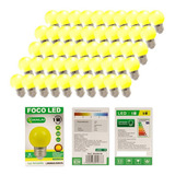 Foco Led Bombilla Decorativo Amarillo 5w Base E27 50 Piezas