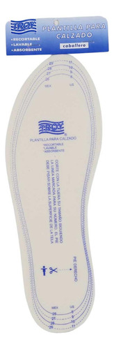 Plantilla Calzado Troy Recortable Hombre 25003900 Color Blanco Tamaño De La Plantilla 25-40