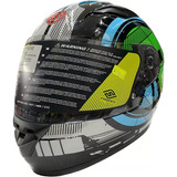 Casco Faseed Fs-815 Cerrado Junior Infinite Verde Azul