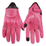 Guantes De Moto Suomy Retro Piel Mujer Color Rosa