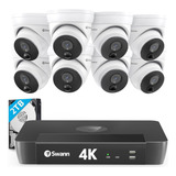 Swann Sistema De Camara De Seguridad 4k Nvr Dome Con Disco D