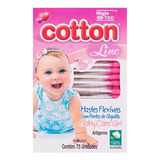 Haste Flexível Cotton Line Girl Com 75 Unidades