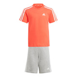 Conjunto De Playera Y Shorts Essentials 3-stripes Is2453 Adi