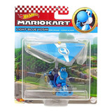 Hot Wheels Mariokart Con Glider - Mario Color Light Blue Yoshi