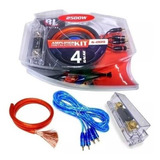 Kit De Cables 4 Gauges K-009 Blauline 2500w Potencia Auto