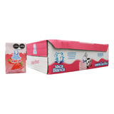 Leche Sabor Fresa Vaca Blanca 250 Ml, Caja Con 27 Pzas