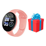 Reloj Smartwatch Inteligente D18 Rosa + Regalo Sorpresa!