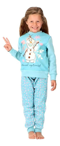 Pijama Franela Frozen Caffarena Talla 4 Celeste 30887
